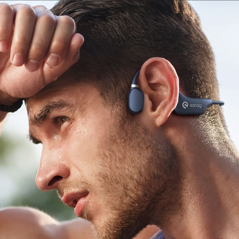 A5X Bone Conduction Wireless Sport Headphones – Sweatproof, Long Battery Life