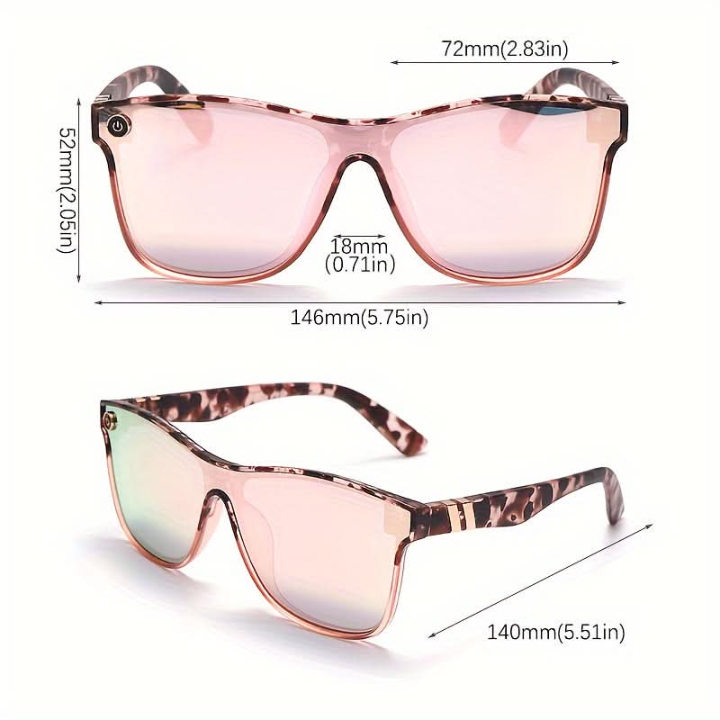 Women's Sports Fashion Glasses, Anti-Reflective Lens, Polycarbonate Frame