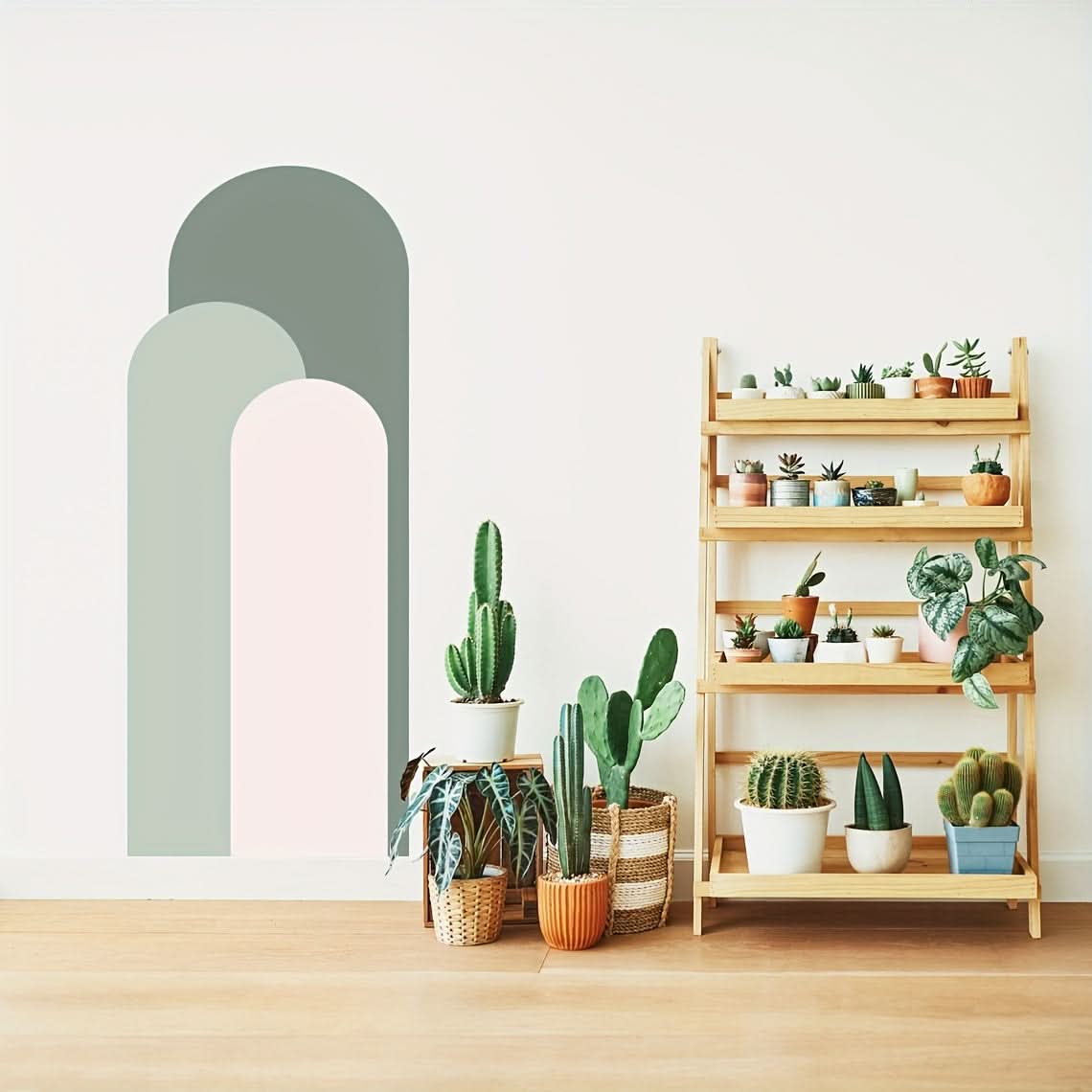 Boho Arch Geometric Peel and Stick Wallpaper - 2 Rolls Self-Adhesive