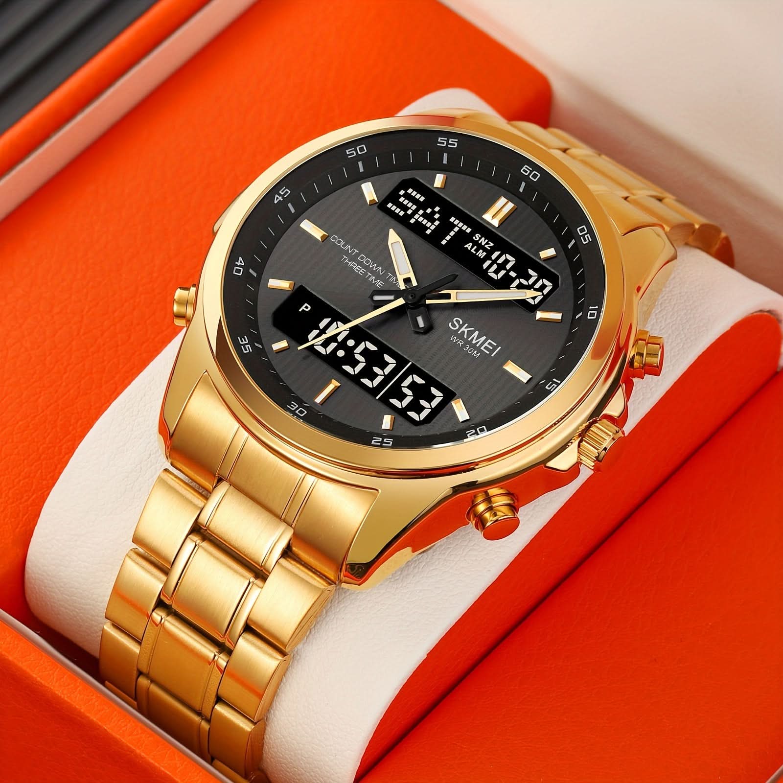 Men’s Multifunction Sports Watch – Digital & Analog, Chronograph, Luminous