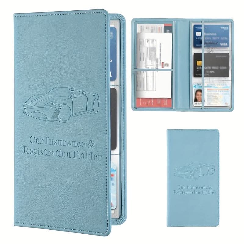 Car Registration & Insurance Card Holder – PU Leather