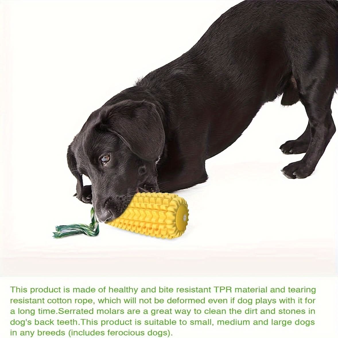 Tough Corn Stick Dog Chew Toy – Durable, Squeaky, for Aggressive Chewers