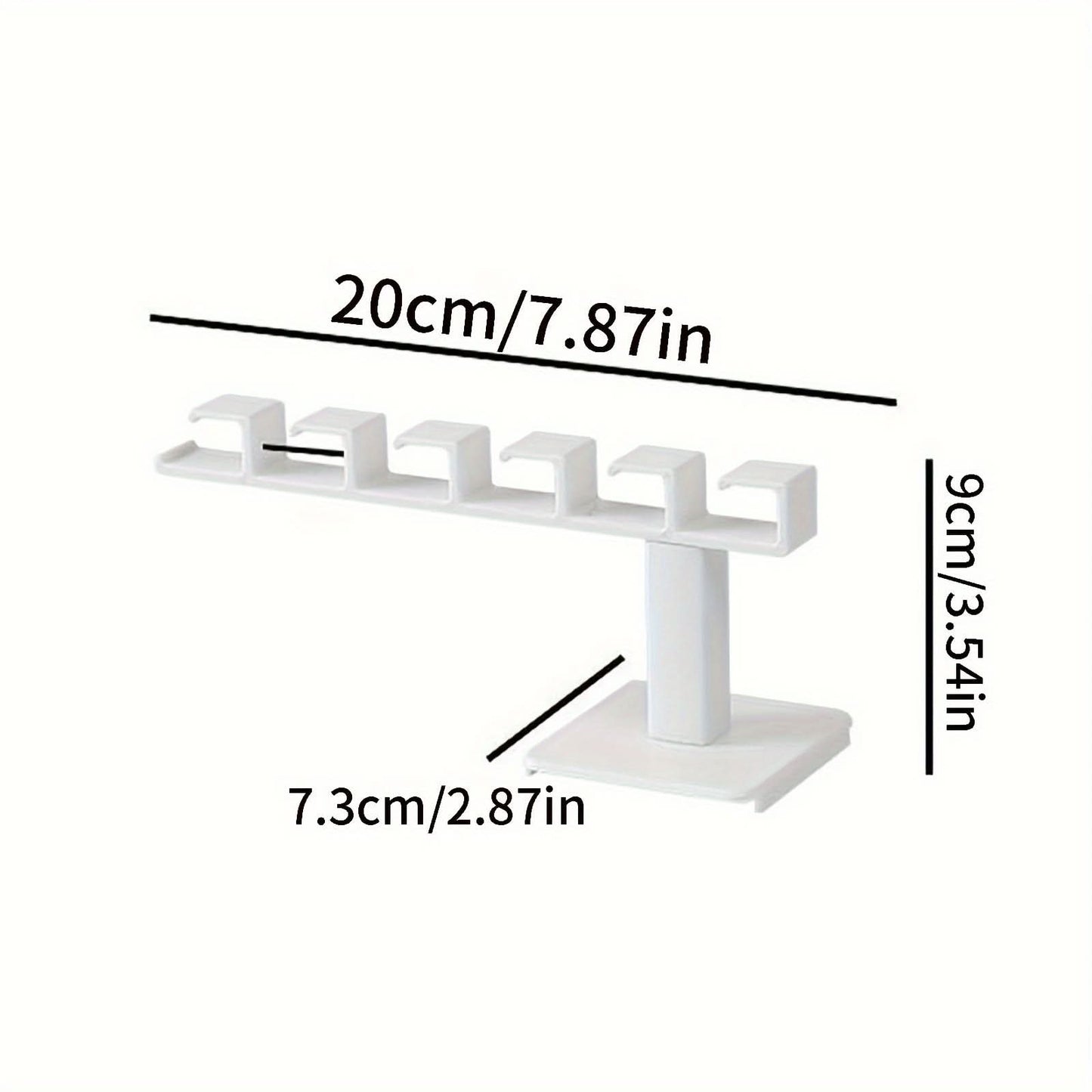 Wall-Mounted Hat Organizer Rack with 6 Hooks