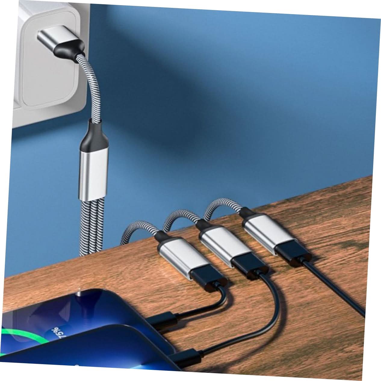USB Splitter Y Cable: 1 Male to 3 Female Extension Hub