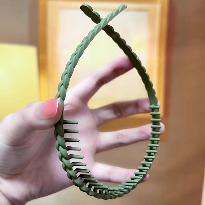 Solid Color Non-Slip Braided Head Band – Trendy Hair Hoop