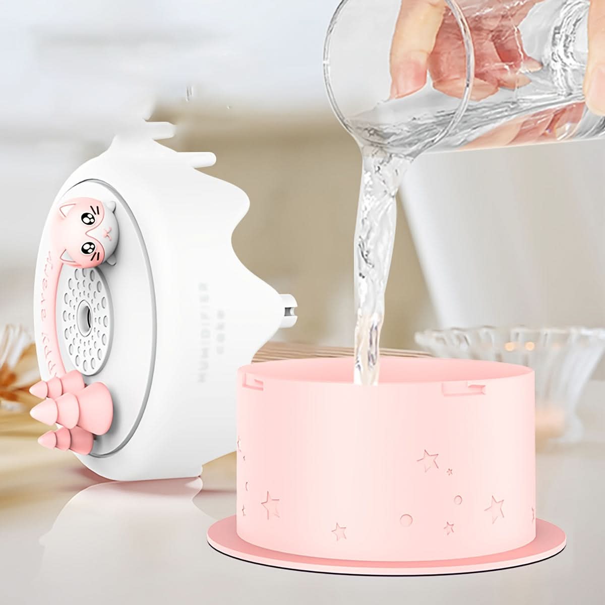 Quiet USB Humidifier with LED Night Light