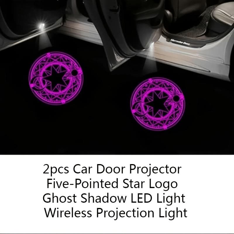 Wireless Car Door Logo Projector Light – Five-Pointed Star Ghost Shadow LED