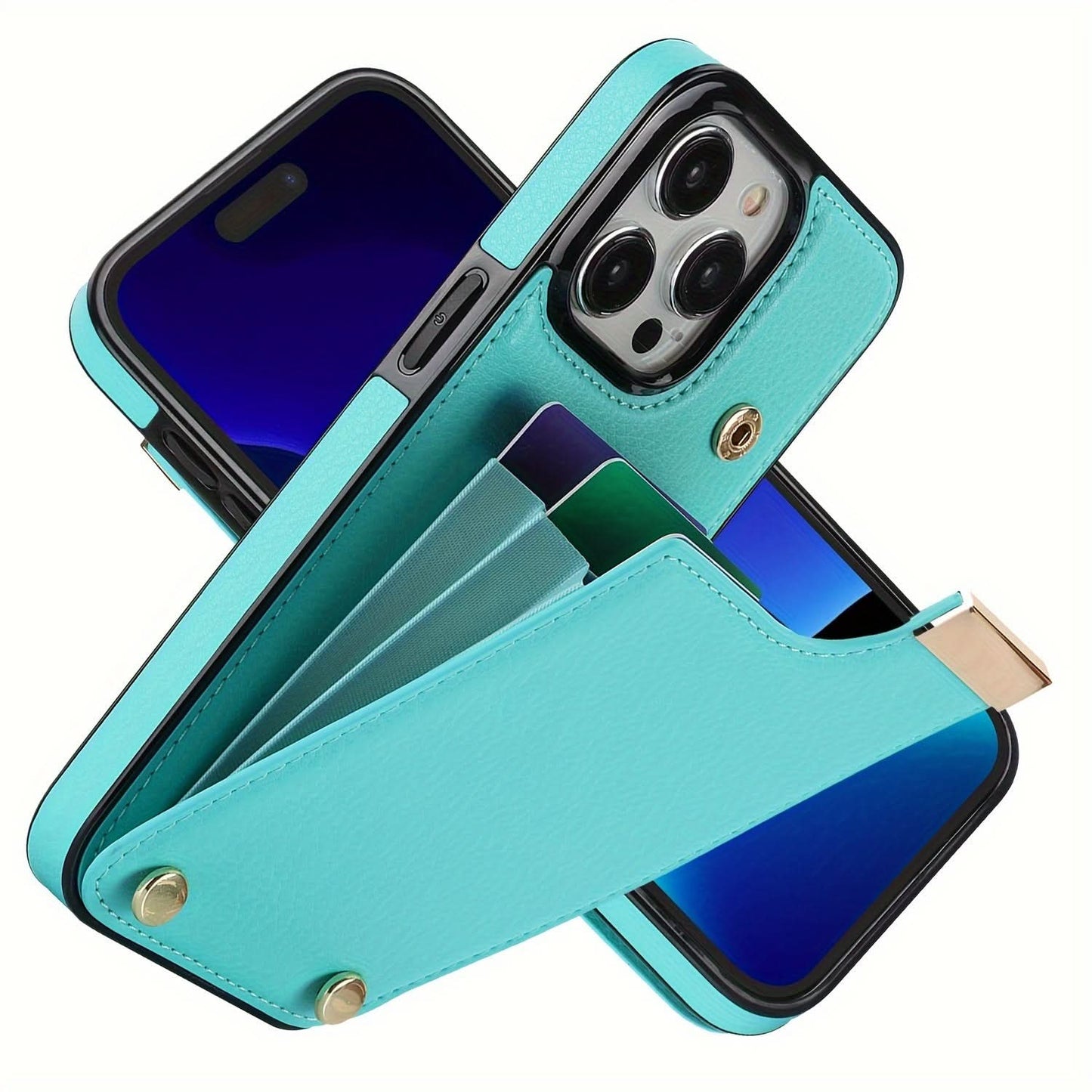 Retro Faux Leather iPhone Case with Card Slot