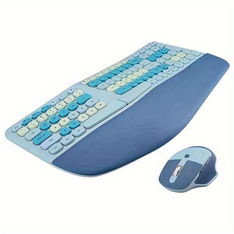 Ergonomic Wireless Keyboard & Mouse Set - 2.4G Wireless