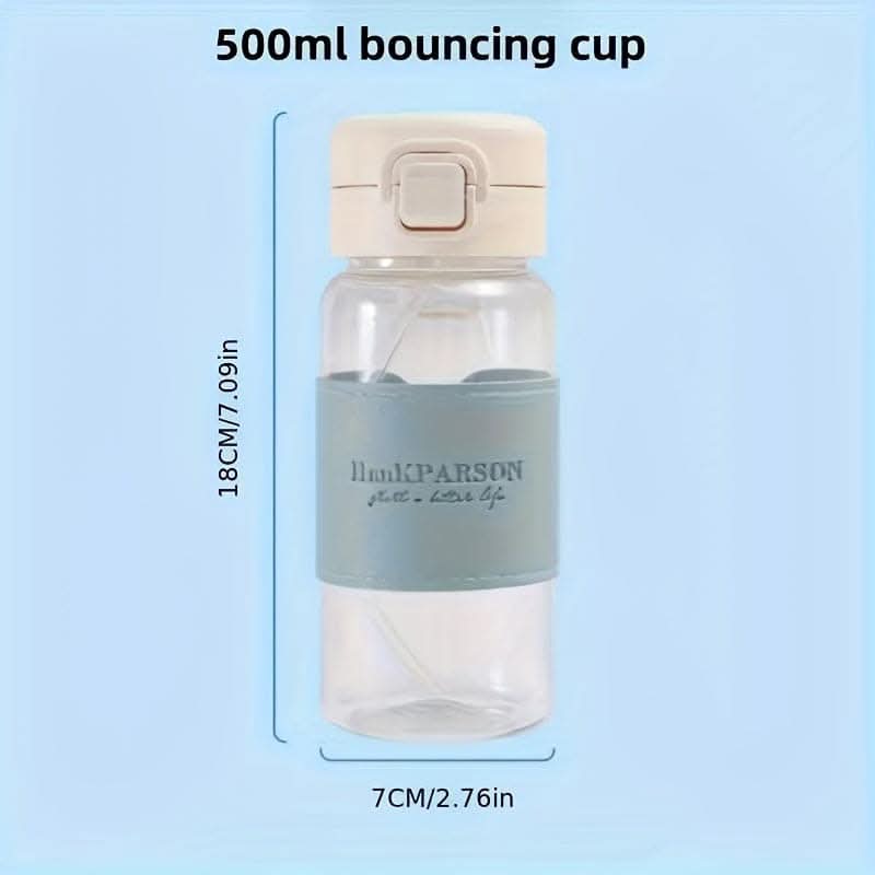 500ml Leakproof Plastic Water Bottle with Straw