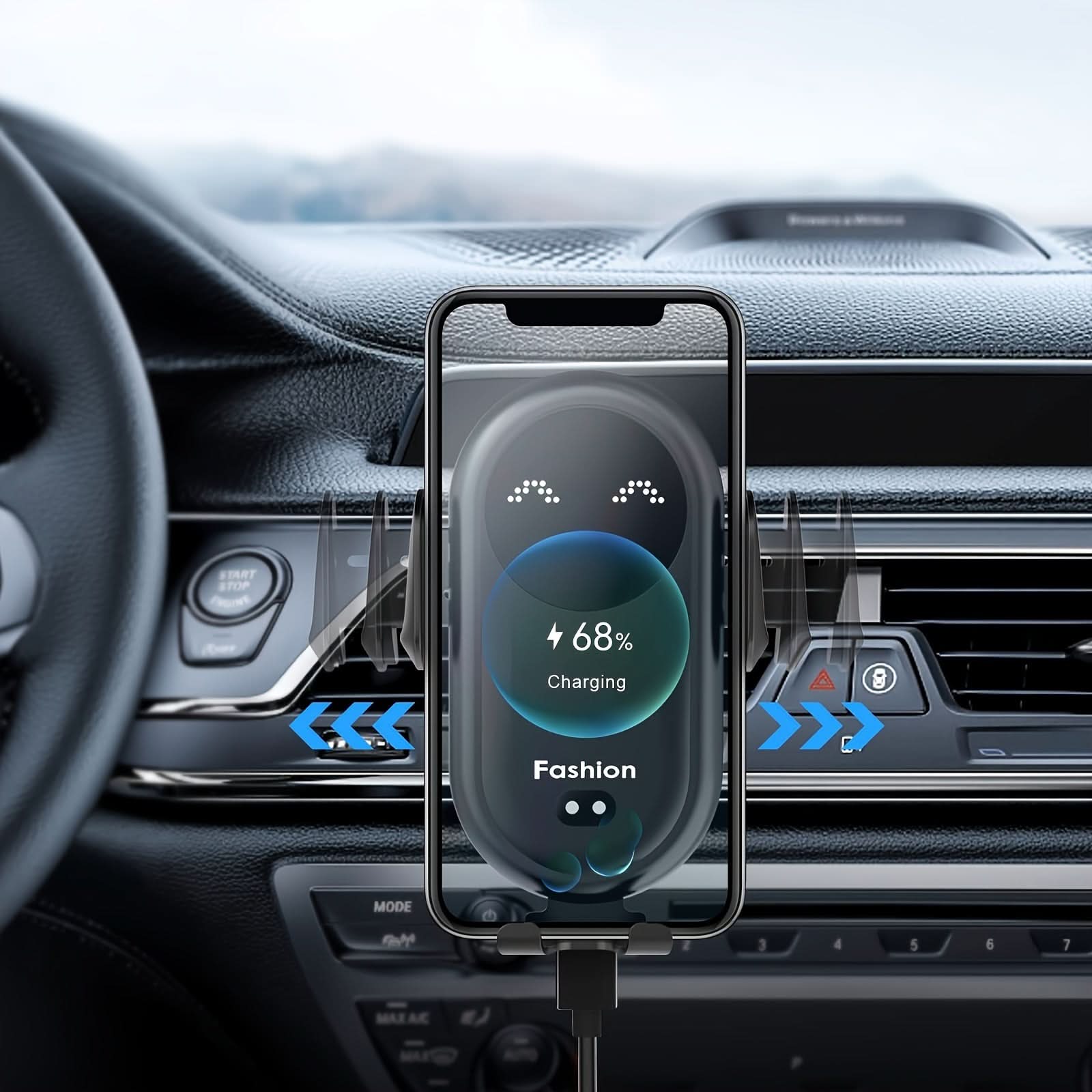 Smart Infrared Wireless Car Charger Mount