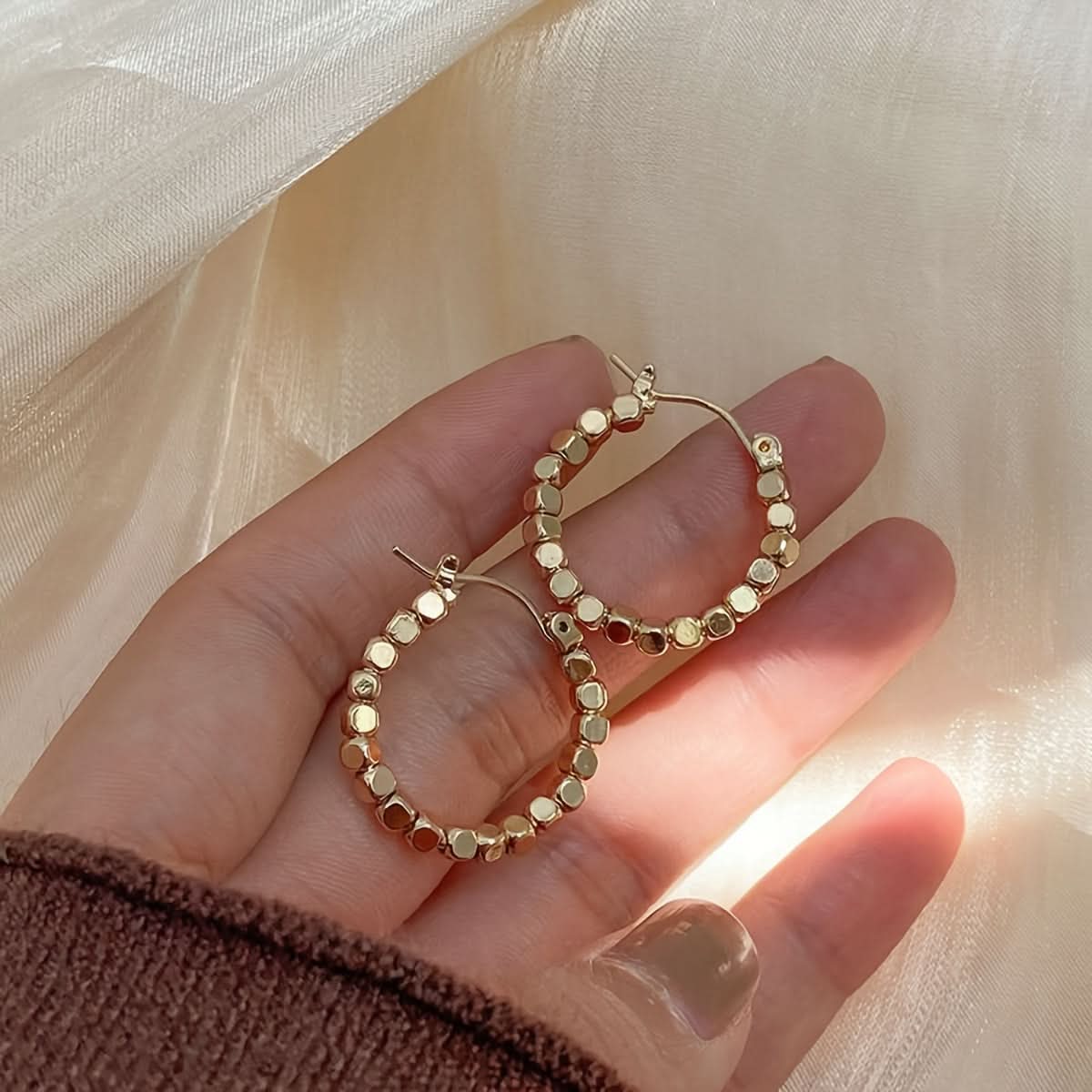 Round Vintage-Inspired Hoop Earrings
