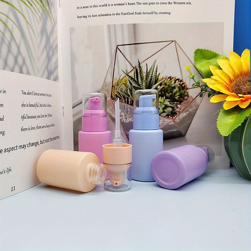 3pcs Leak-Proof Glass Pump Bottles – Refillable Shampoo & Lotion Containers