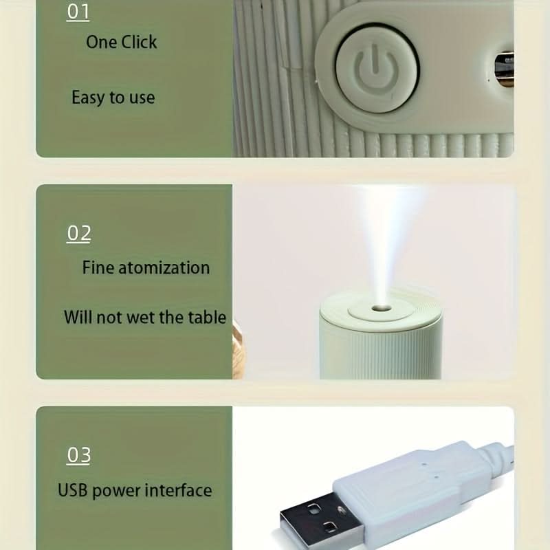 Portable Mini USB Humidifier for Home & Office