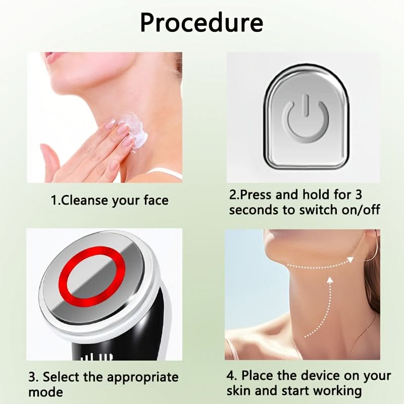 Rechargeable Face & Neck Massager – 4-Color, USB Charging
