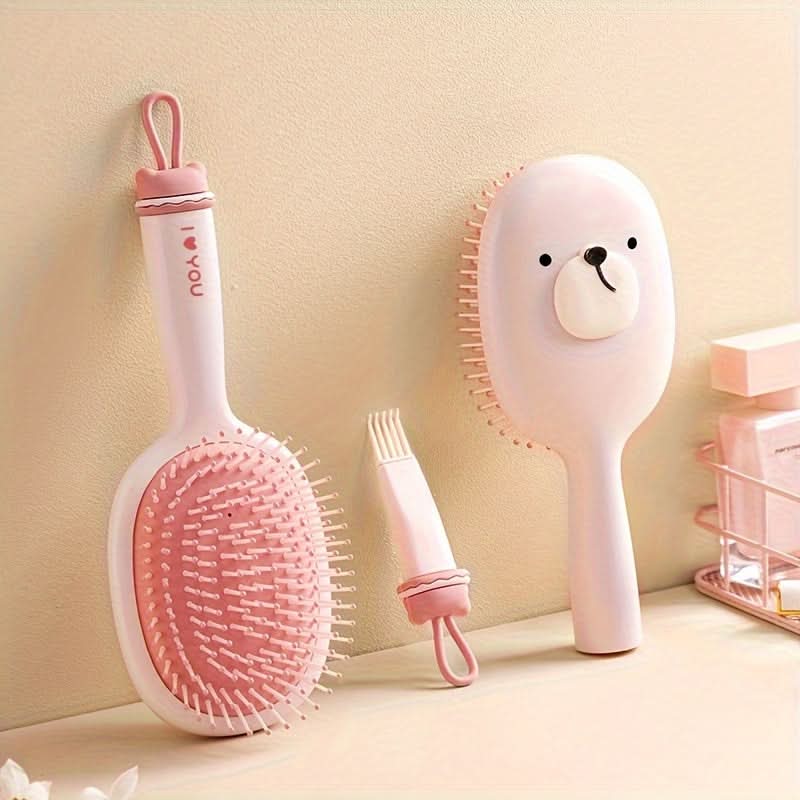 2pcs Cute Cartoon Scalp Massage Hairbrush