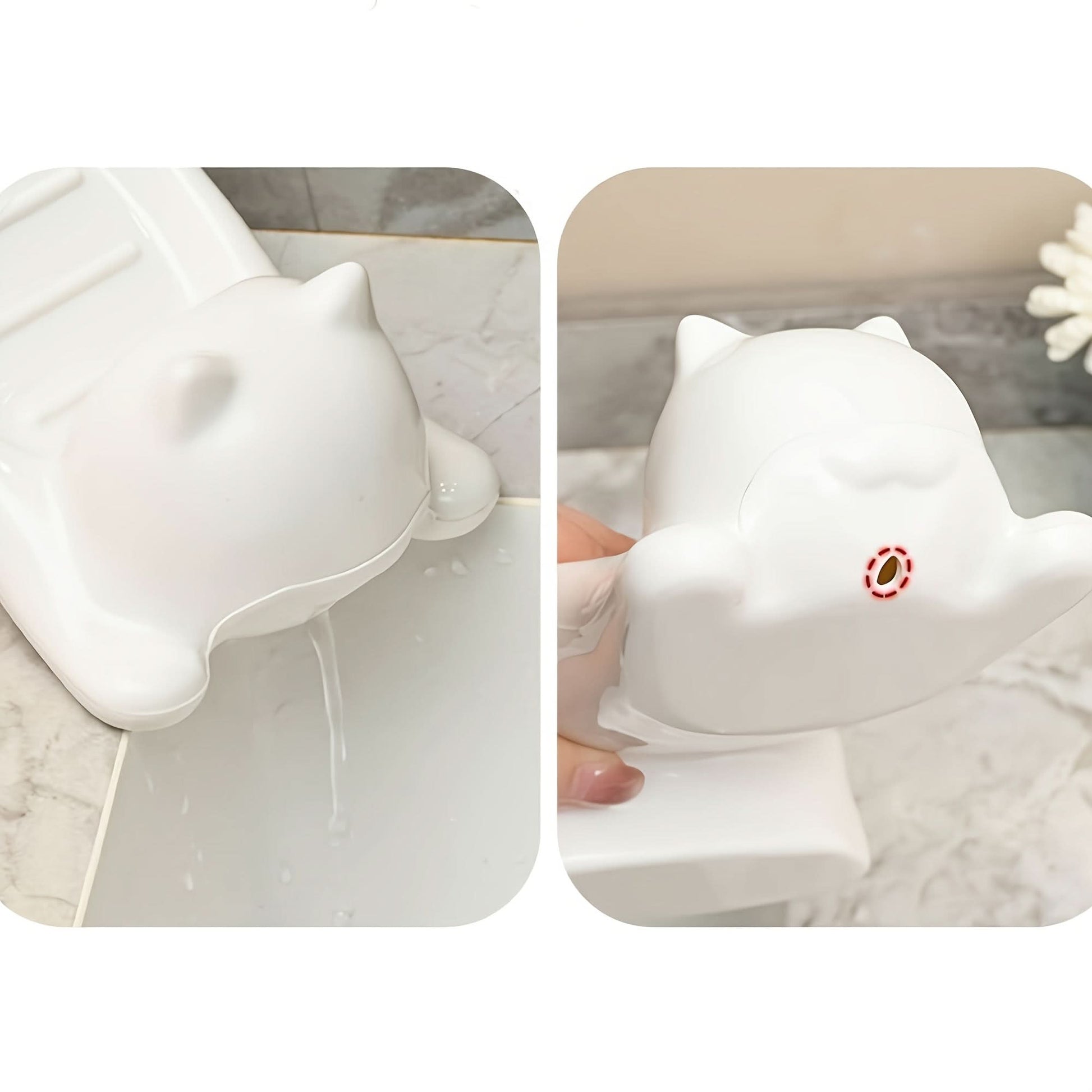 Cat-Shaped Soap Dishes – Self-Draining Plastic Soap Holders