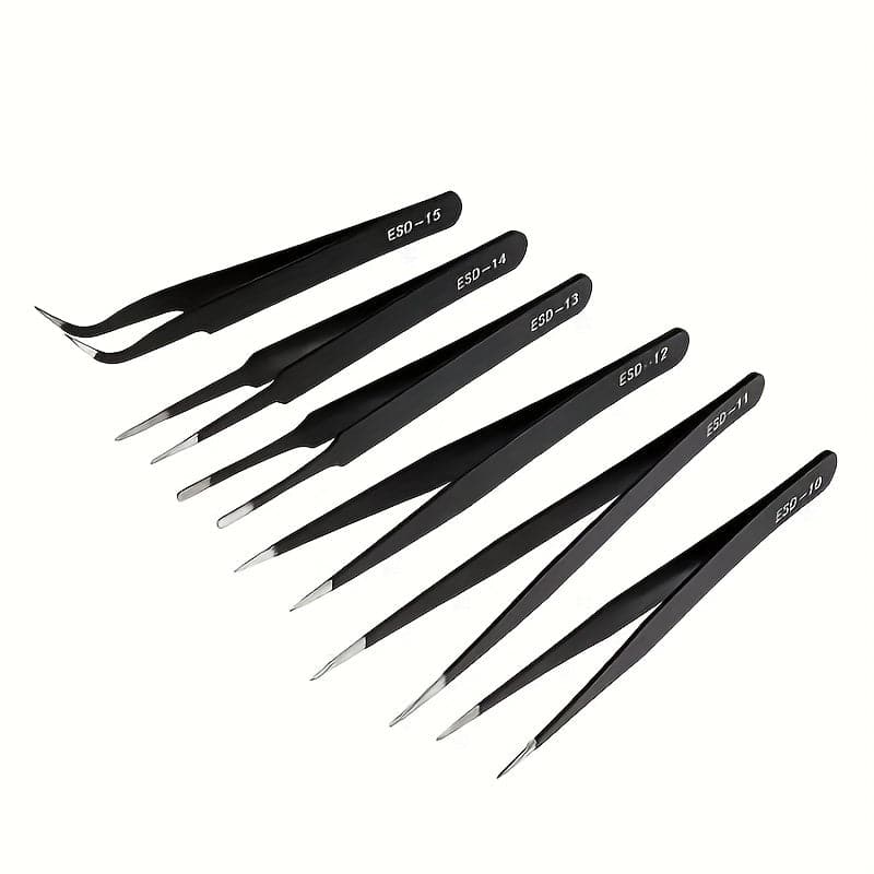 6-Piece Precision Tweezers Set for Phone Repair