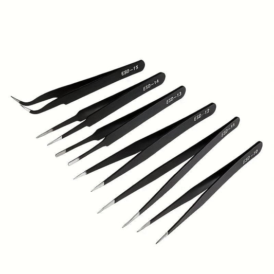 6-Piece Precision Tweezers Set for Phone Repair