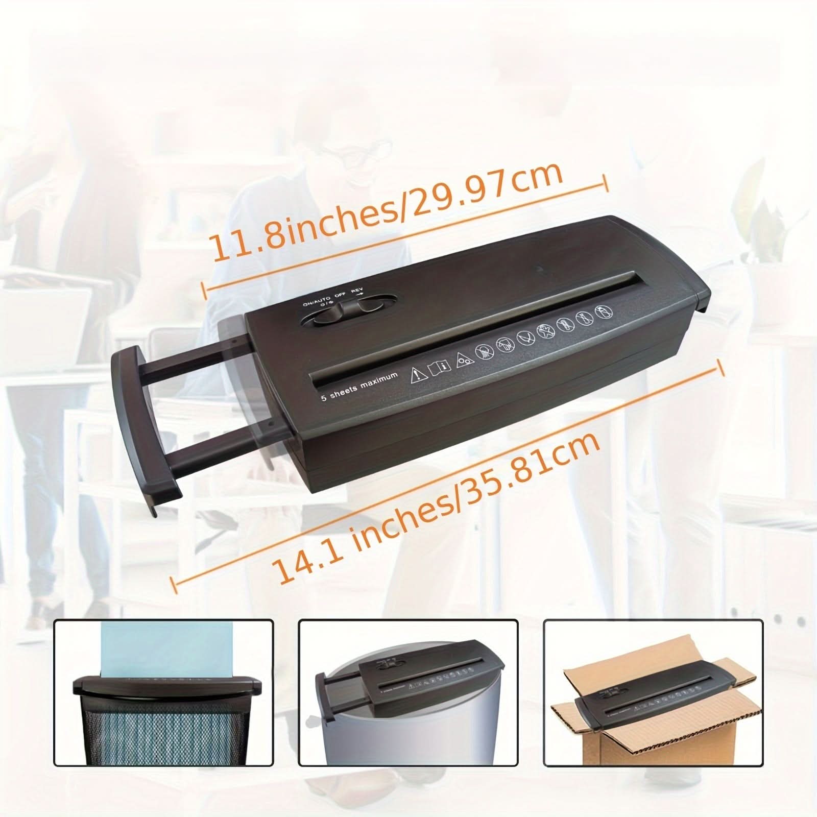 5-Sheet Electric Paper Shredder for Home