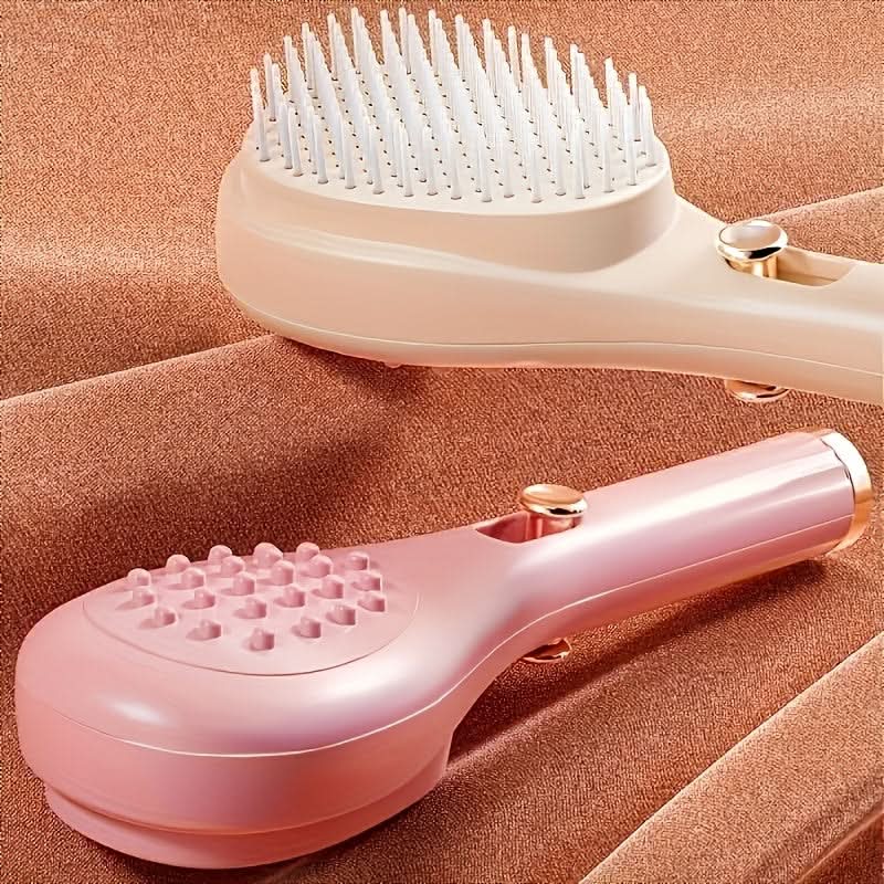 360° Wrap Detangling Brush – Heat-Resistant, Double-Sided & Retractable
