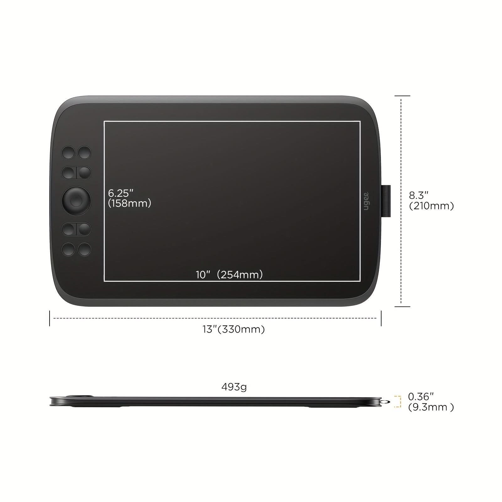 M908 10x6.25" Drawing Tablet with 8 Shortcuts