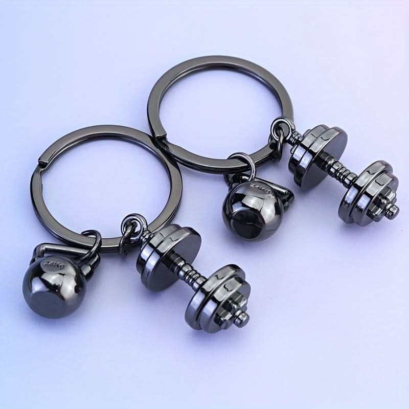 Dumbbell Keychain – Zinc Alloy Gym Accessory