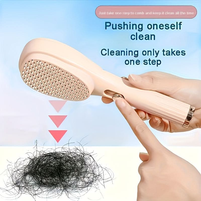 Anti-Static 360° Surround Hairbrush – Portable & Detachable Design