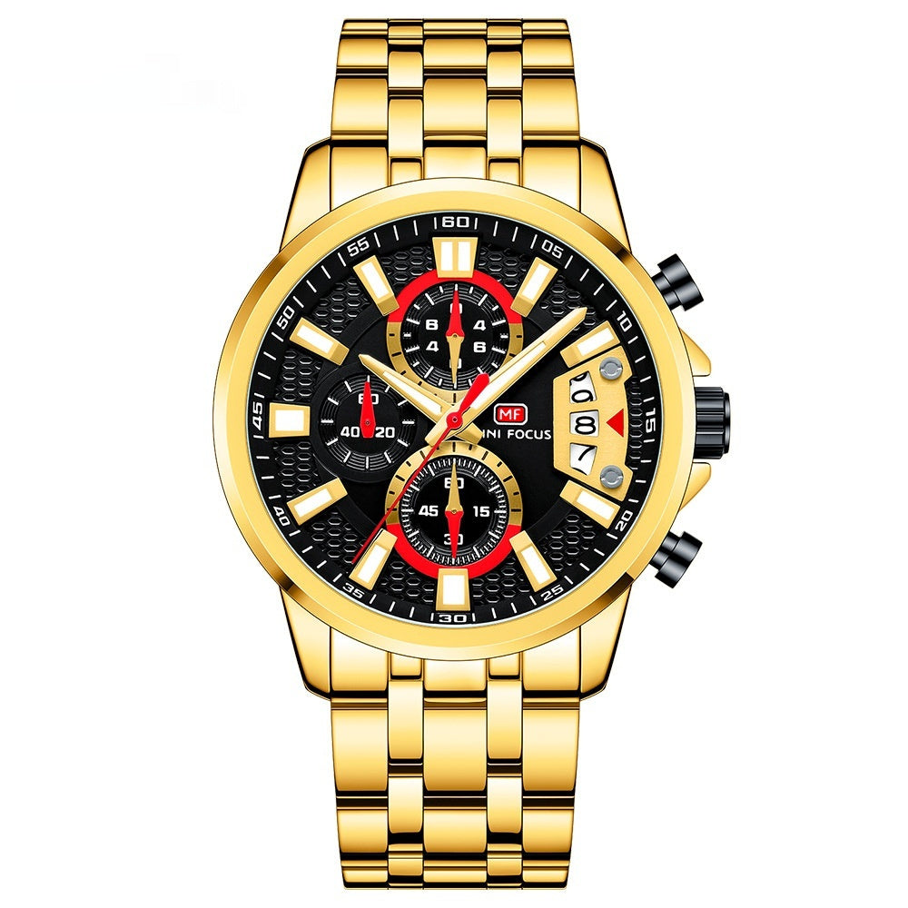 Mini Focus MF0352G Quartz Watch Magic Color Ring Multifunctional quartz watch for Men