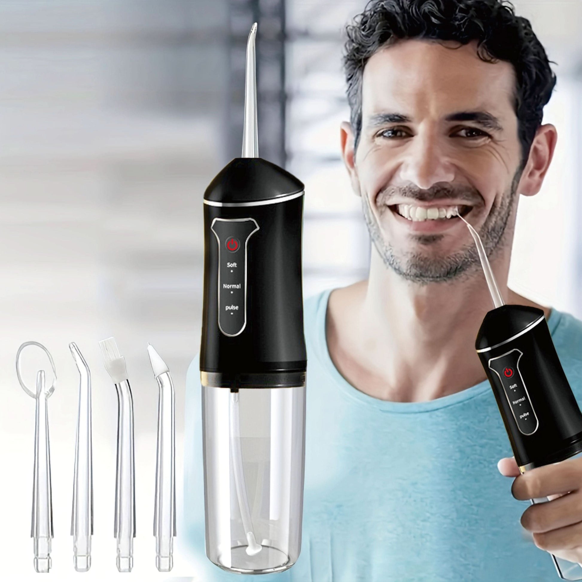 Cordless 4-in-1 Water Flosser – USB Rechargeable