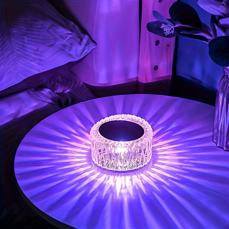 Portable Crystal LED Table Lamp with 16 Colors