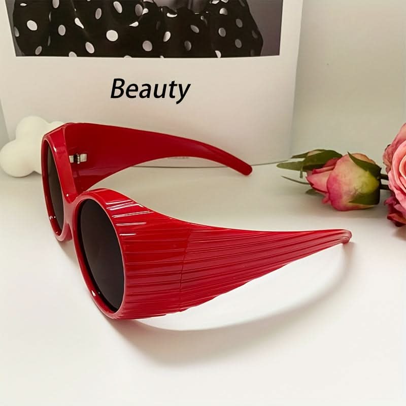 Oversized Round UV400 Sunglasses for Outdoors