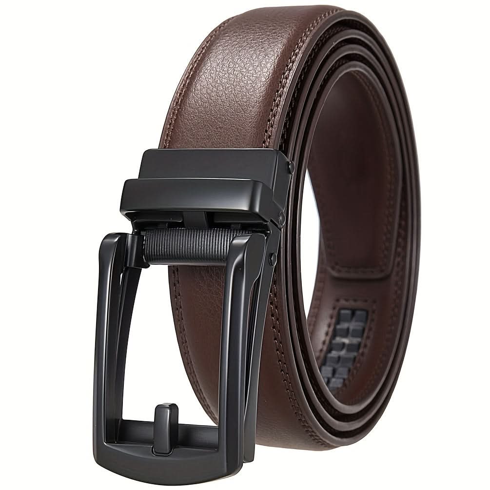 Men’s Leather Belt with Automatic Buckle