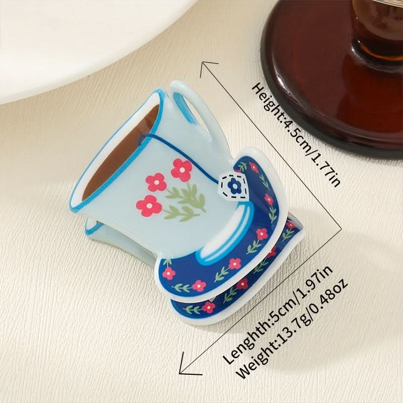 5pcs Cute Cup Shark Hair Claw Clips