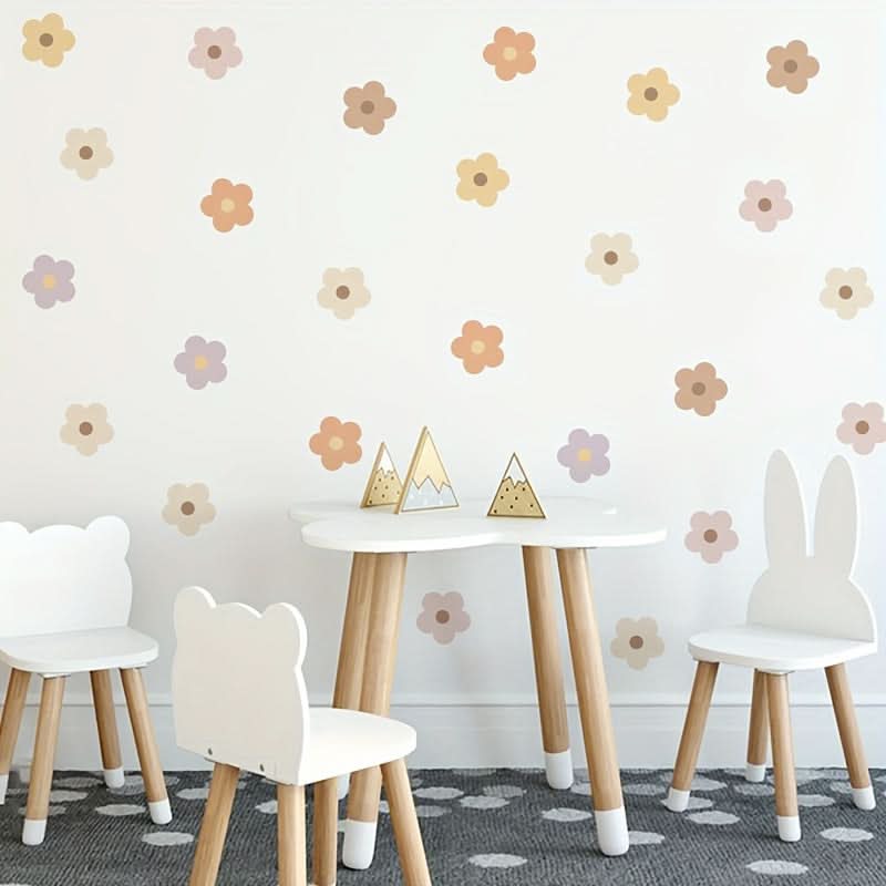 Boho Flower Wall Stickers, Peel & Stick Decals