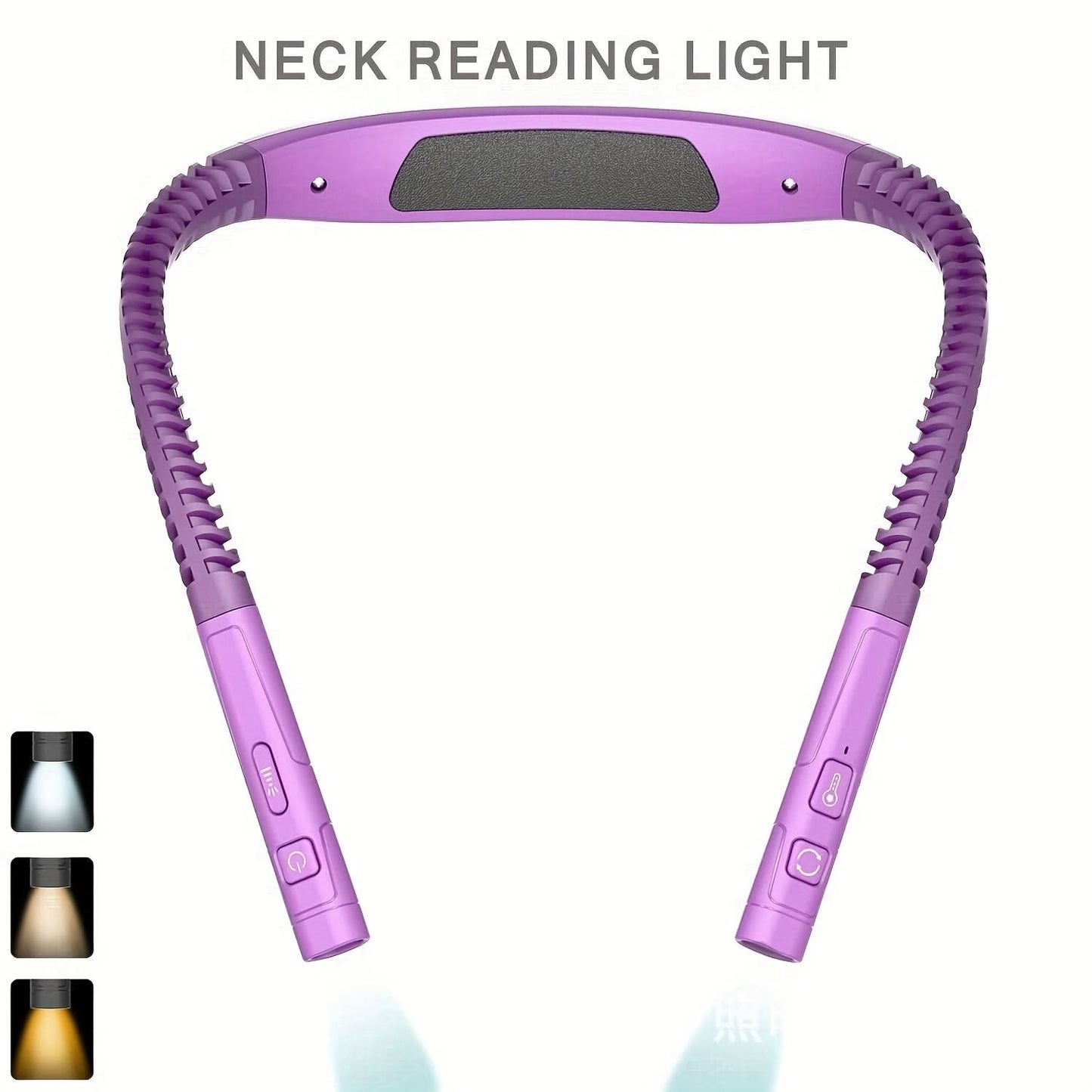 Rechargeable Neck Reading Light – 80-Hour Flexible Book Lamp with 3 Color Modes