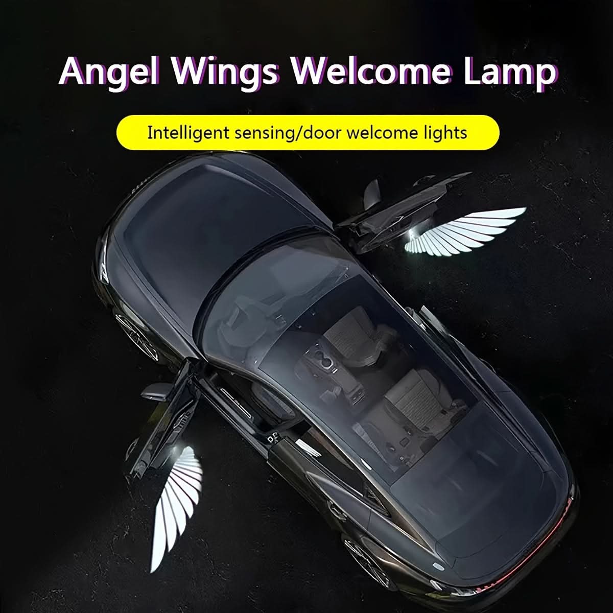 Smart Wireless Car Door Logo Projector with HD Laser and Angel Wings