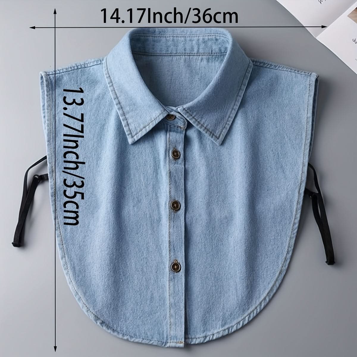Chic Detachable Denim Faux Collar Accessory