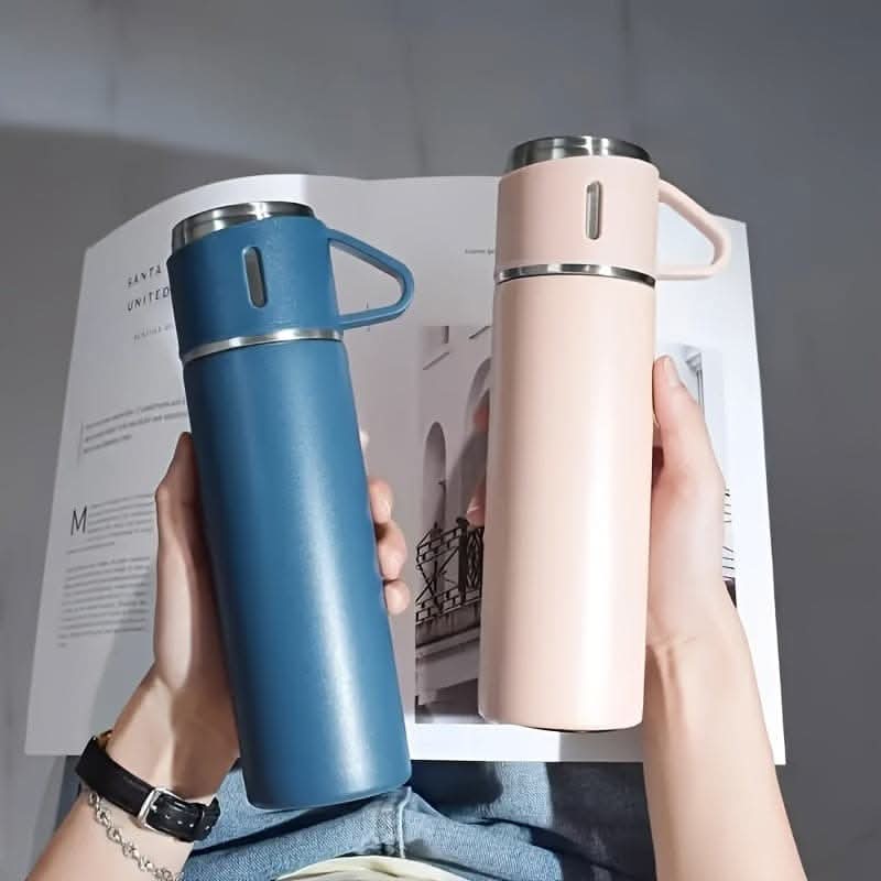 500ml Stainless Steel Vacuum Flask Set - With Cup
