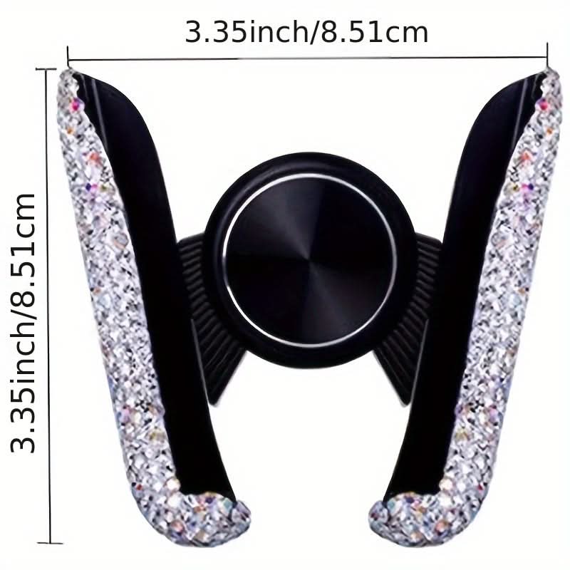 Car Phone Holder with Artificial Diamond