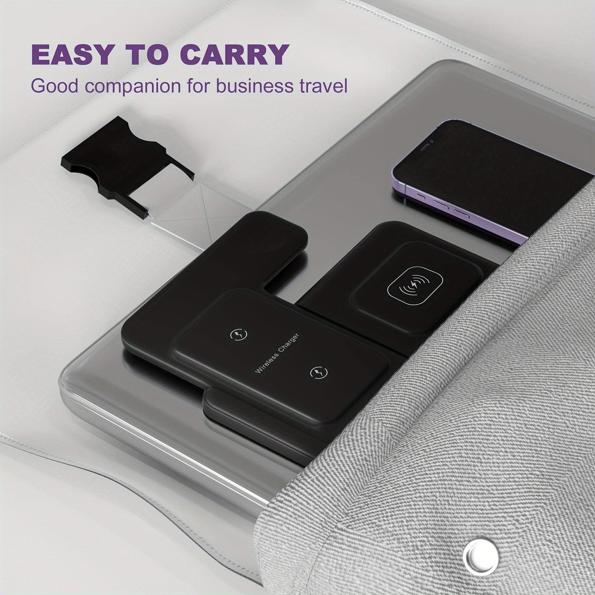 3-in-1 Foldable Wireless Charging Station – Fast Charging for iPhone, iWatch, and AirPods
