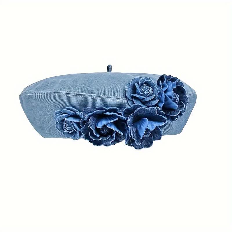 Women's French Denim Beret Hat