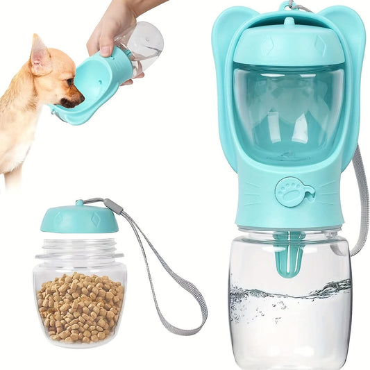 Portable Pet Travel Kit - Leak-Proof Water Bottle & Food Container