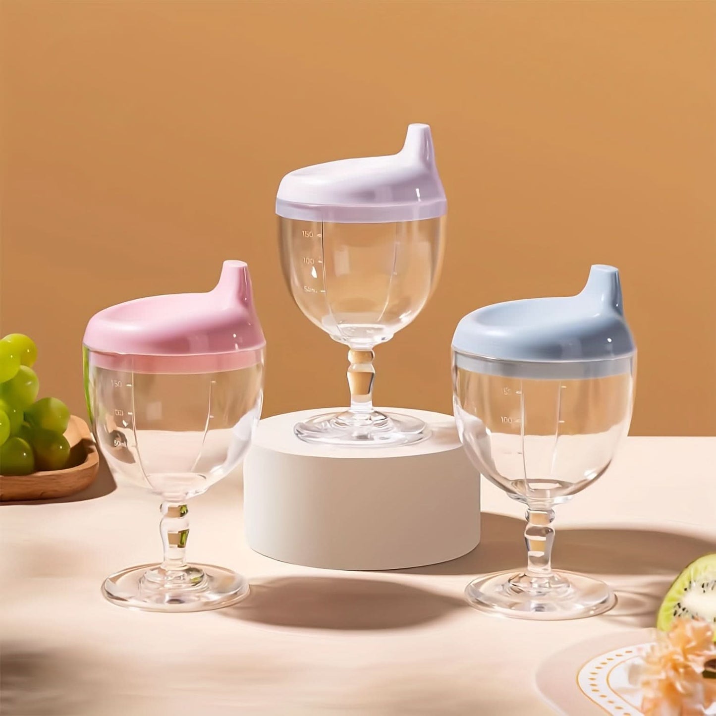 Break-Resistant Sippy Cups with Lid Leak-Proof & Reusable Plastic Drinkware