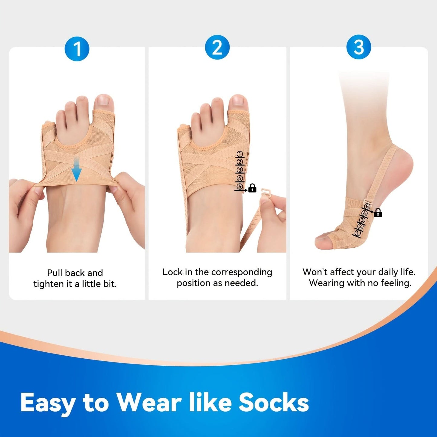 Adjustable Toe Separator Socks – Bunion Corrector & Toe Straightener