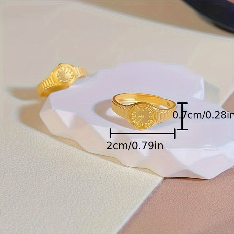 Boho Elegant Cuff Watch Ring, Adjustable