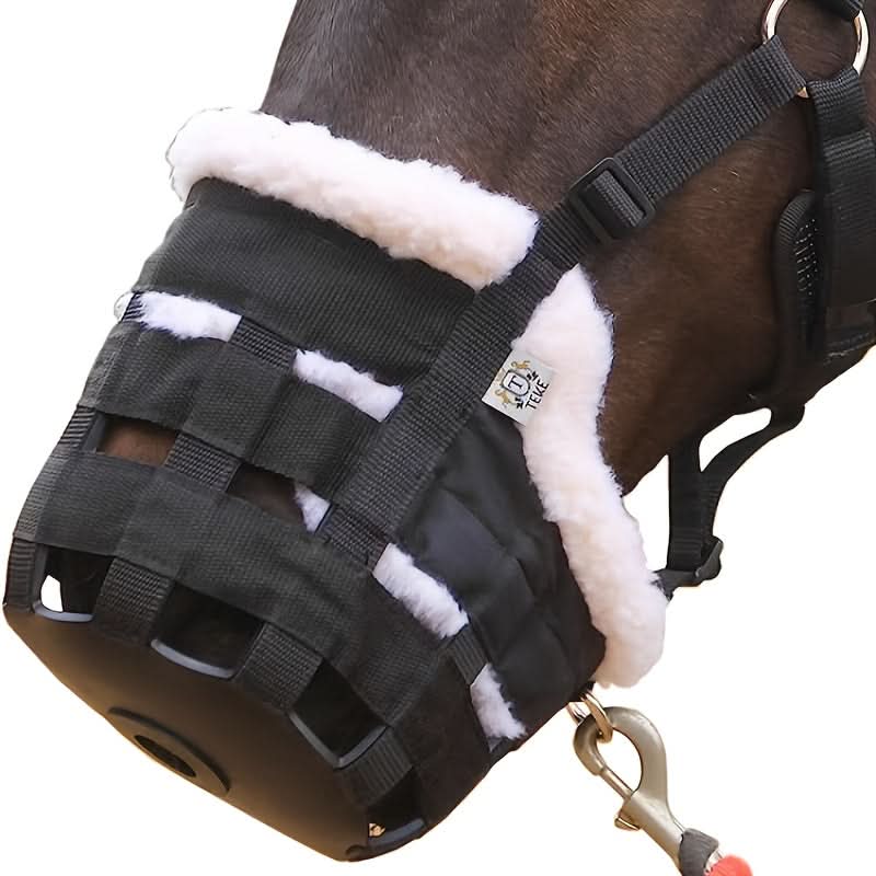 Adjustable Horse Face Mask with Anti-Bite Muzzle