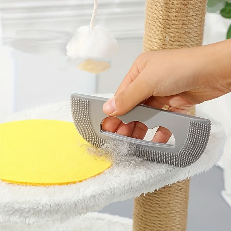 Easy-Clean Silicone Grooming Brush for Pets
