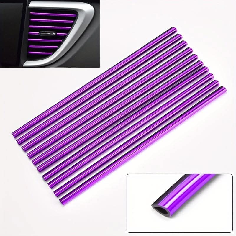 10-pcs. Car Air Vent Trim Strips – Outlet Molding for Interior Decoration