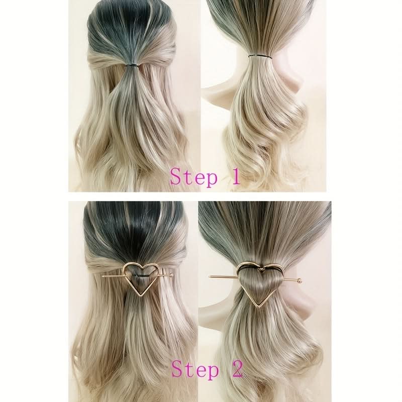 Minimalist Heart-Shaped Hair Clip – Elegant Accessory